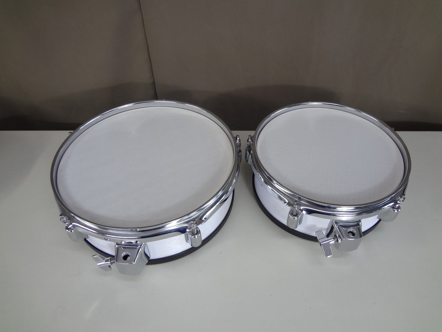 NEW 4 PIECE CUSTOM ELECTRONIC DRUM SHELL PACK - White woodgrain texture.