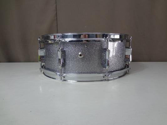 New 14 Inch Custom Electronic Snare Drum - Silver Sparkle