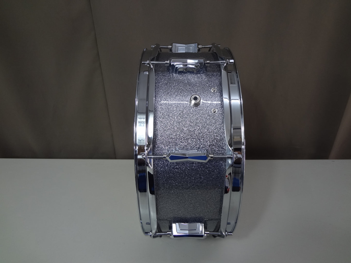 New 14 Inch Custom Electronic Snare Drum - Silver Sparkle