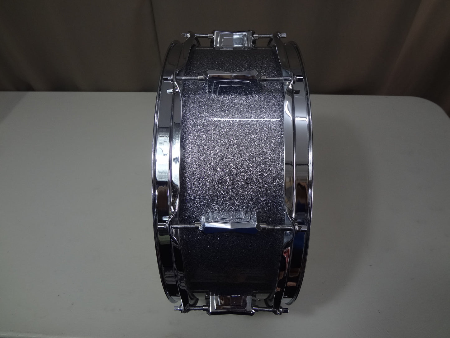 New 14 Inch Custom Electronic Snare Drum - Silver Sparkle