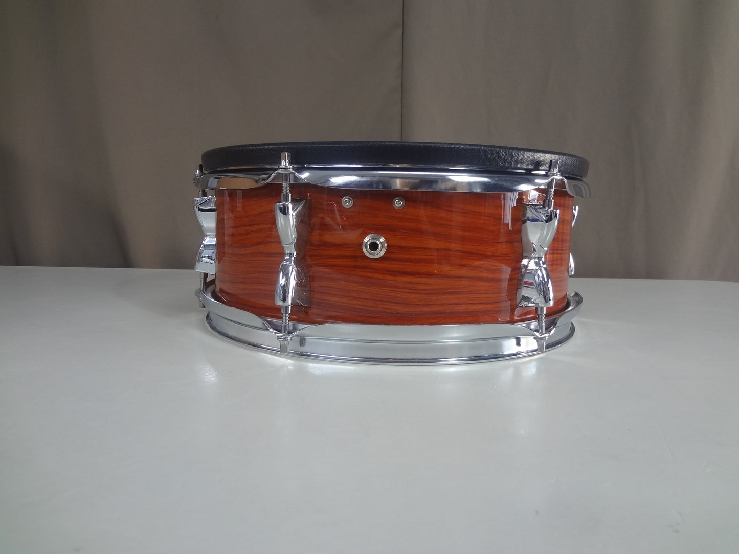 New 13 Inch Custom Electronic Snare Drum - Woodgrain Gloss