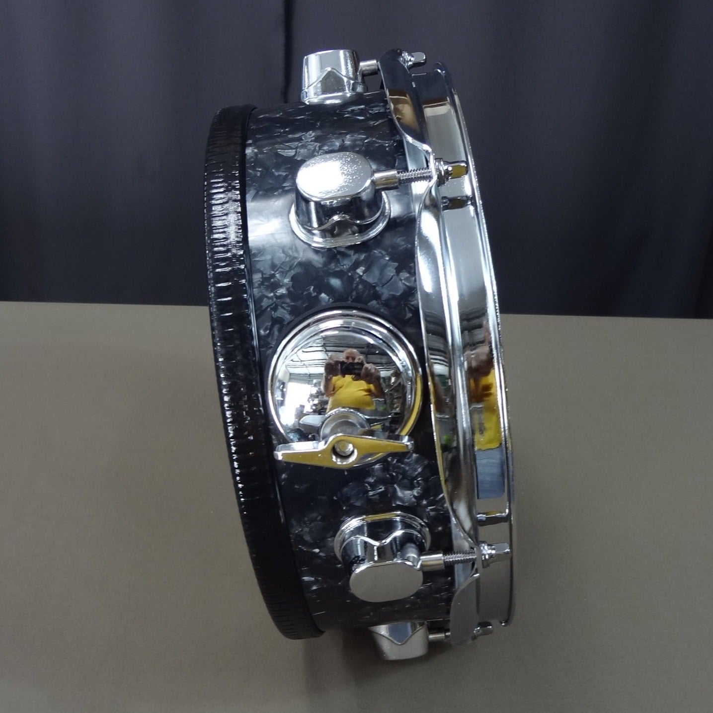 New 10 Inch Custom Electronic Snare Drum - Black Pearl