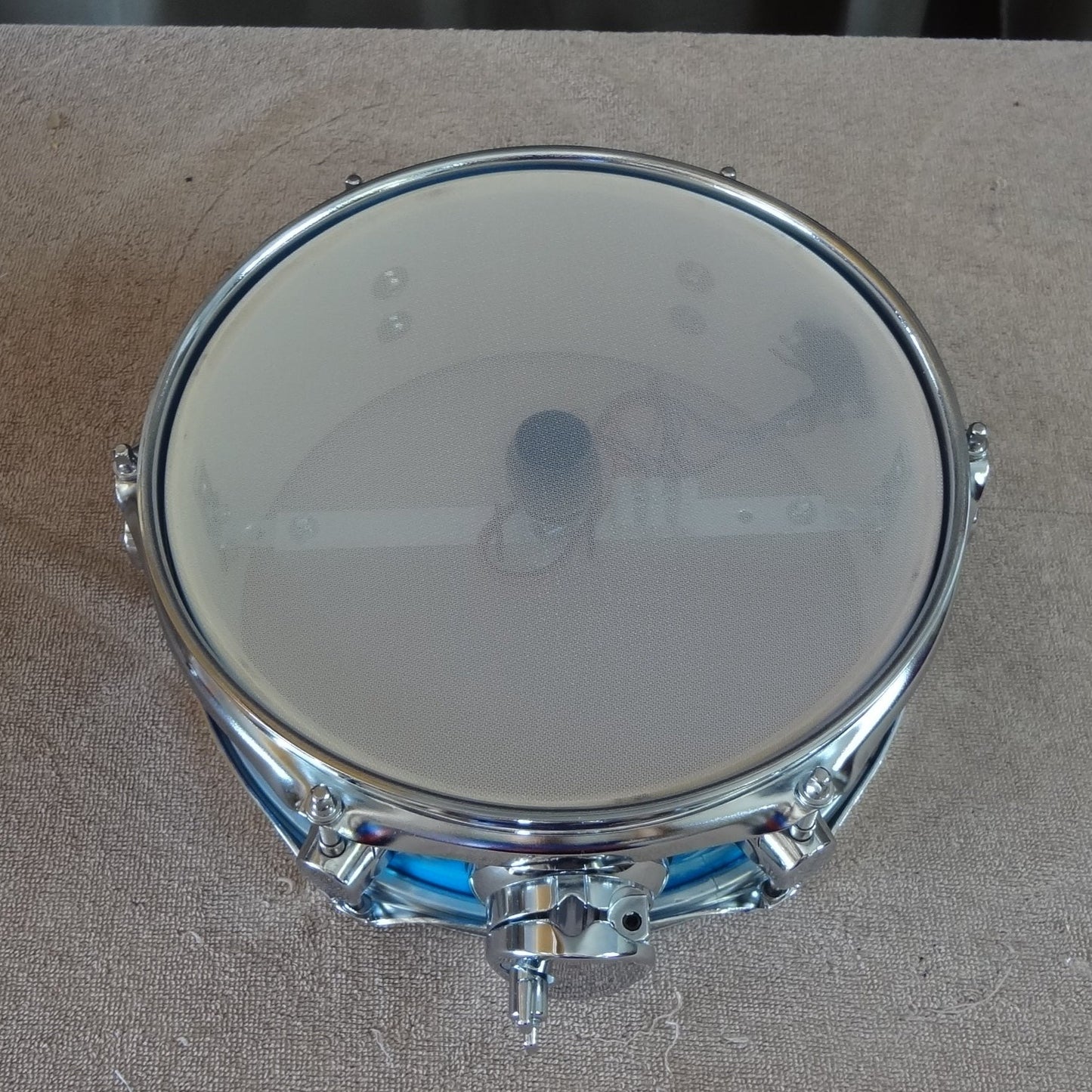 New 10 Inch Custom Electronic Snare Drum - Blue Pearl