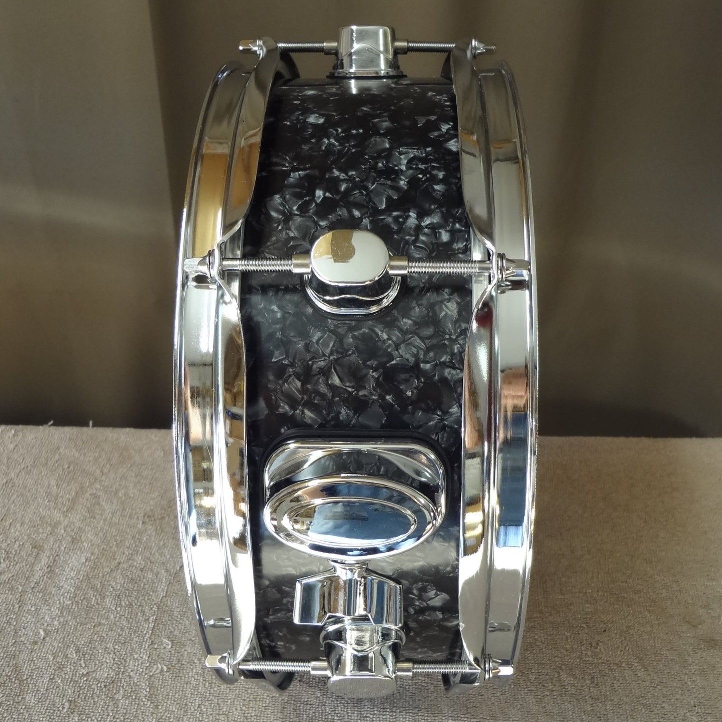 New 12 Inch Custom Electronic Snare Drum - Black Pearl