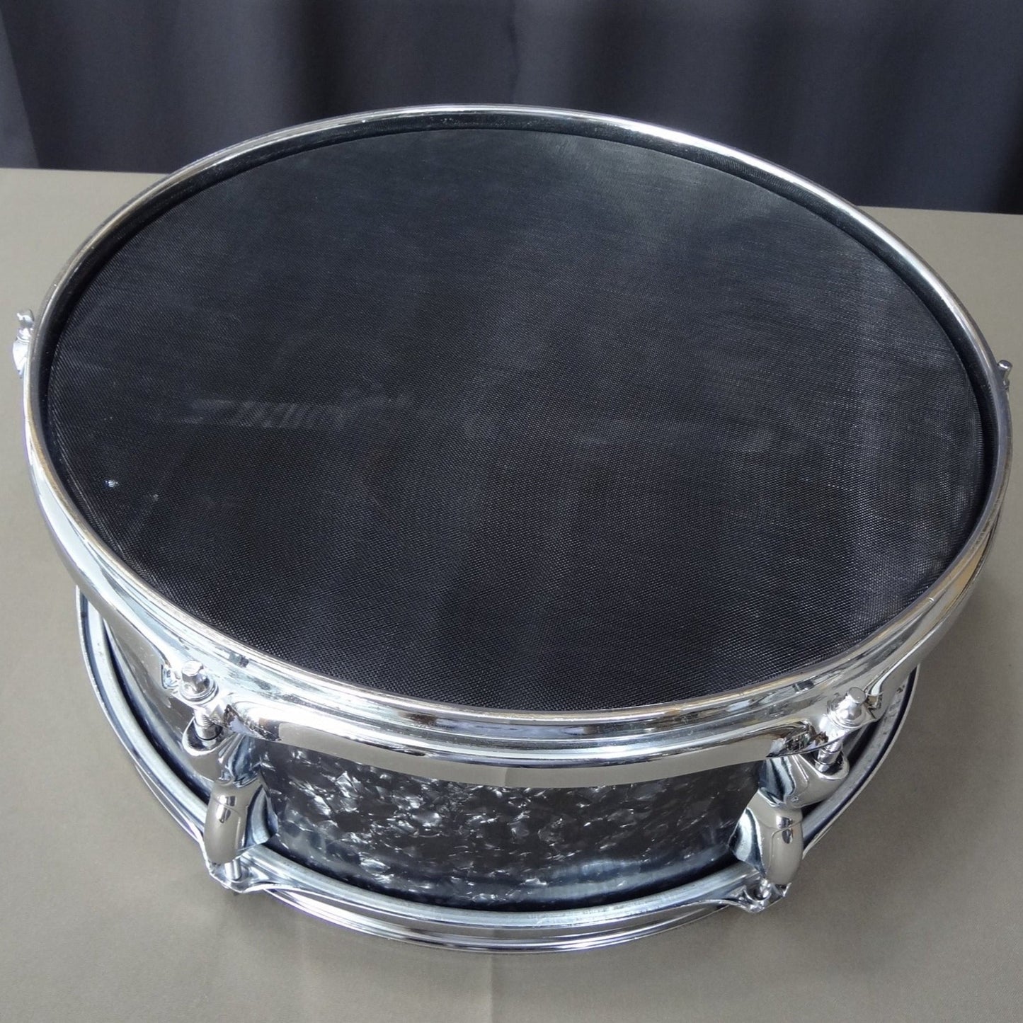 New 14 Inch Custom Electronic Snare Drum - Black Pearl Small Diamond