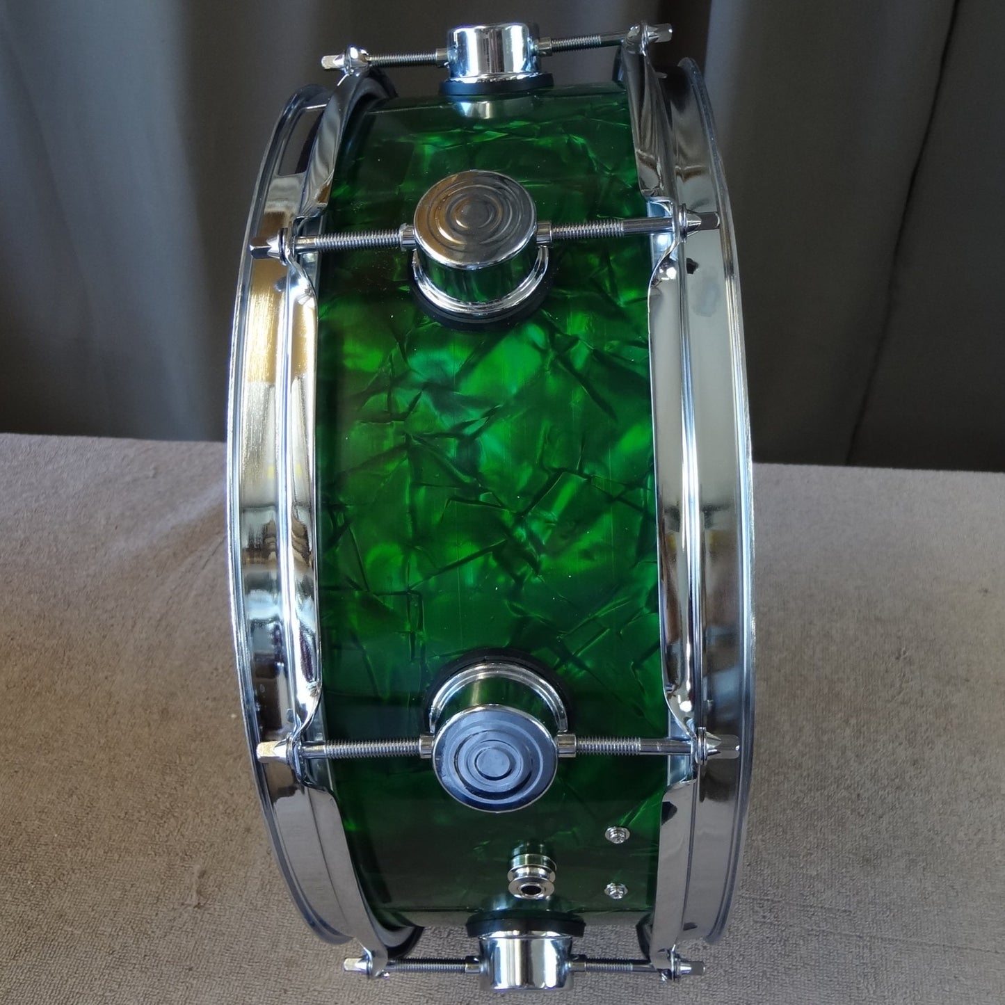 New 14 Inch Custom Electronic Snare Drum - Green Pearl