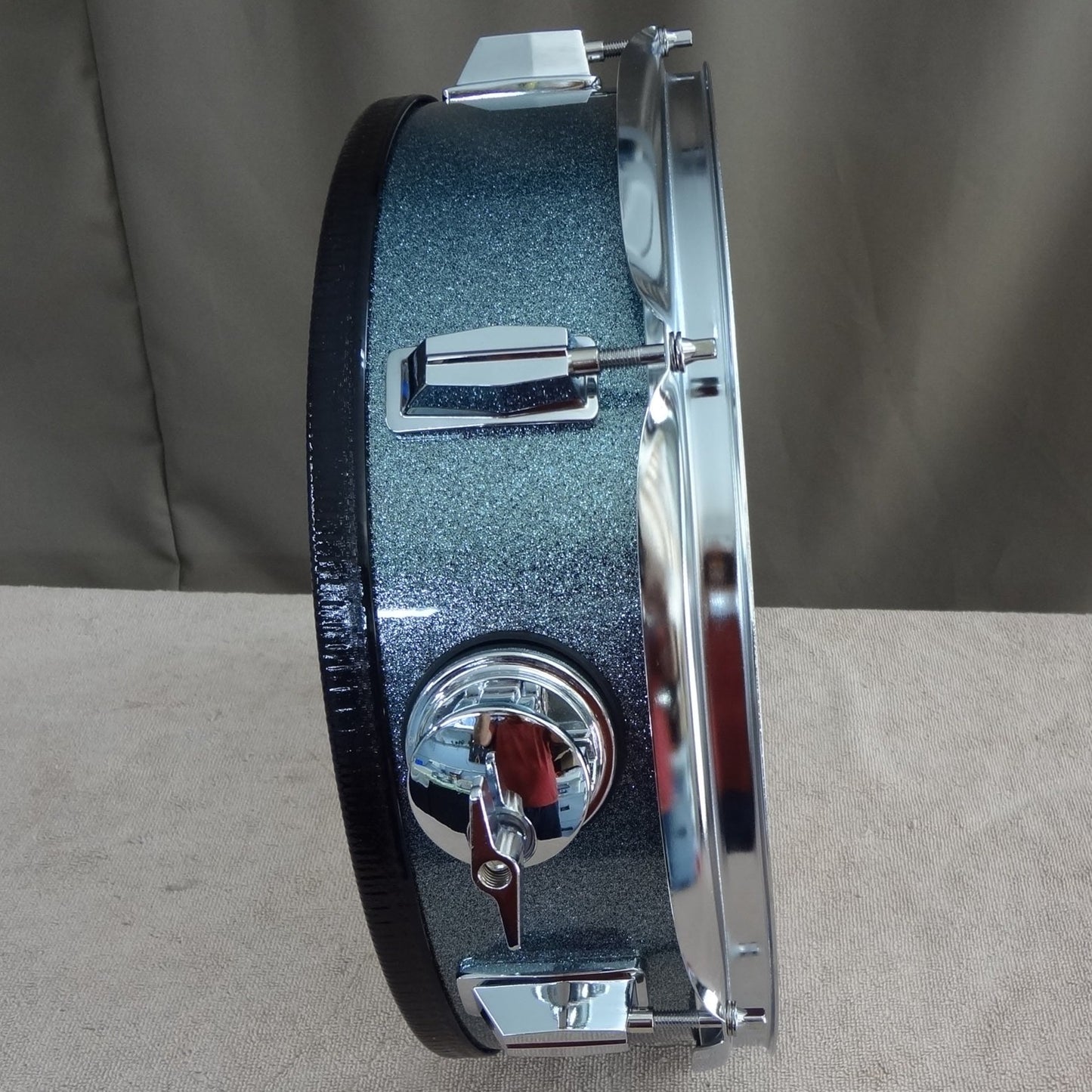 New 14 Inch Custom Electronic Snare Drum - Teal Green Sparkle