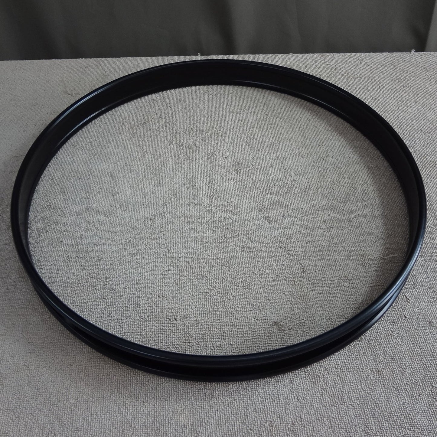 NEW 14'' BLACK METAL BASS DRUM HOOPS (2)
