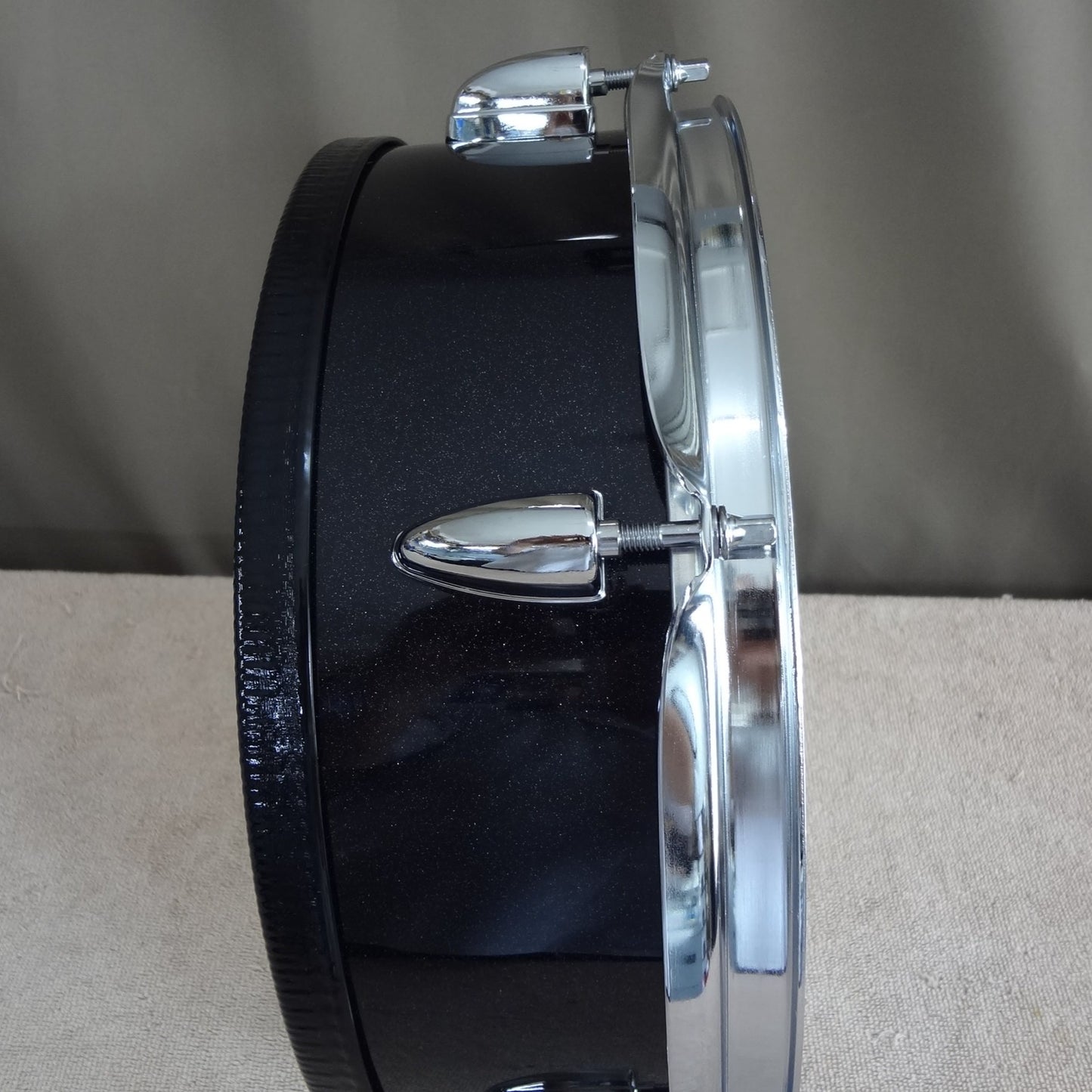 New 12 Inch Custom Electronic Snare Drum - Black with Slight Sparkle