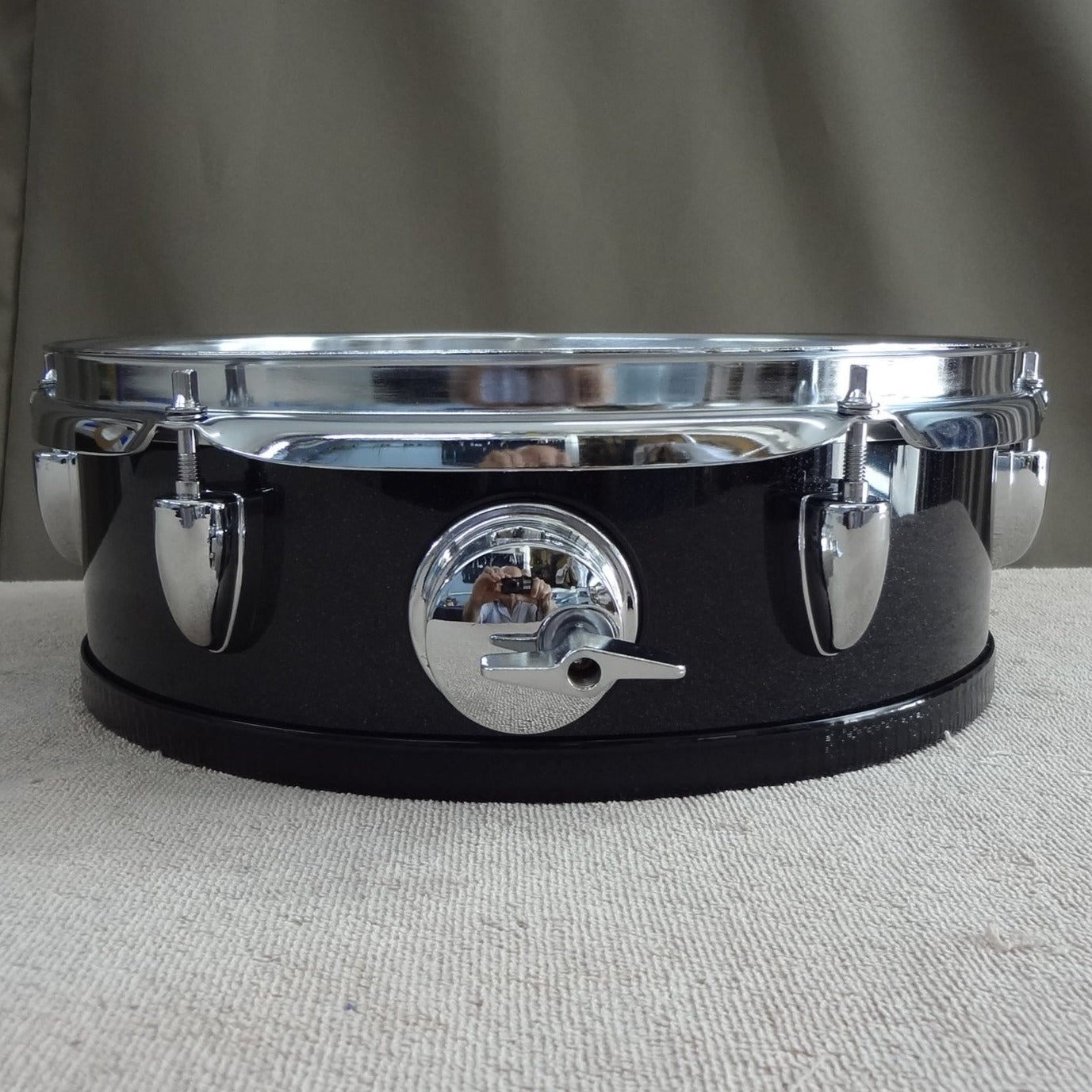 New 12 Inch Custom Electronic Snare Drum - Black with Slight Sparkle