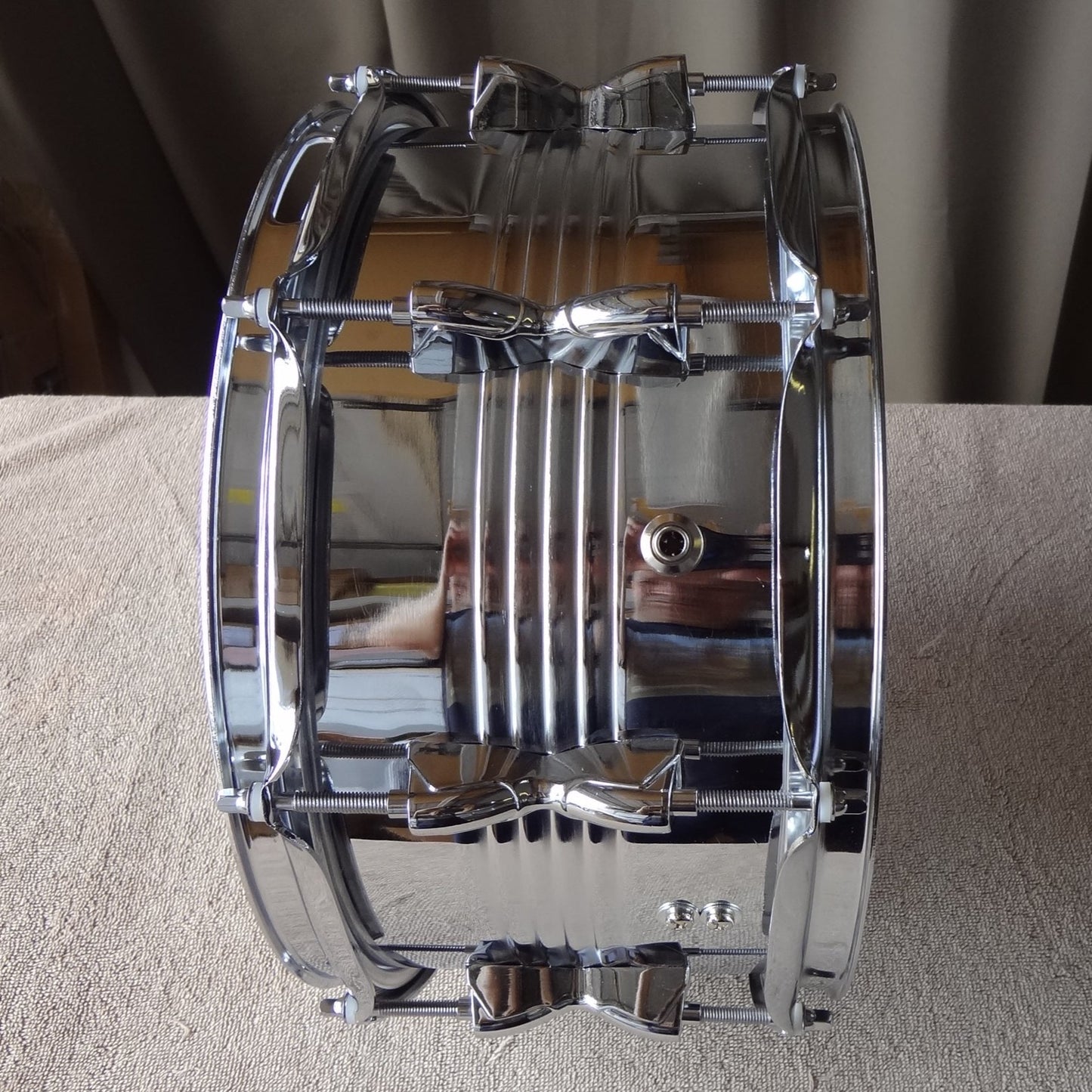 New 12 Inch Custom Electronic Snare Drum - Chrome Metal