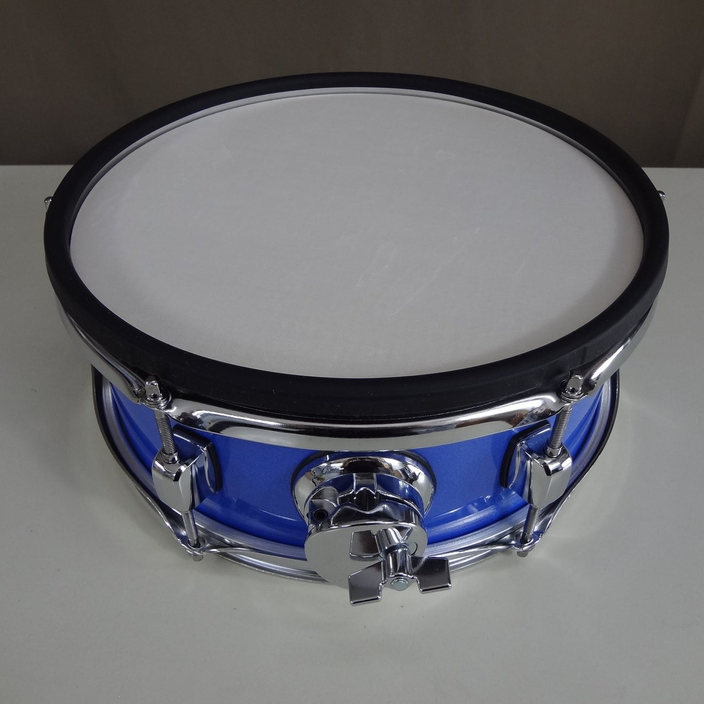 New 12 Inch Custom Electronic Snare Drum - Light Blue Sparkle