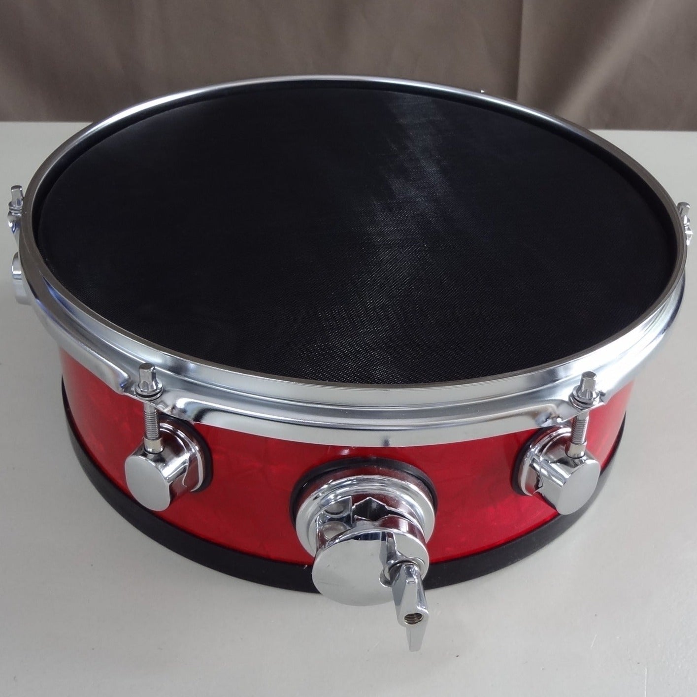 New 12 Inch Custom Electronic Snare Drum - Red Pearl