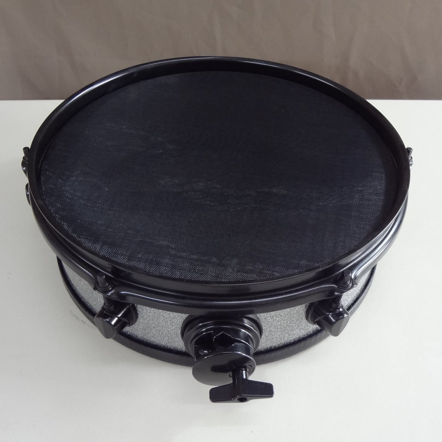 New 12 Inch Custom Electronic Snare Drum - Silver Sparkle