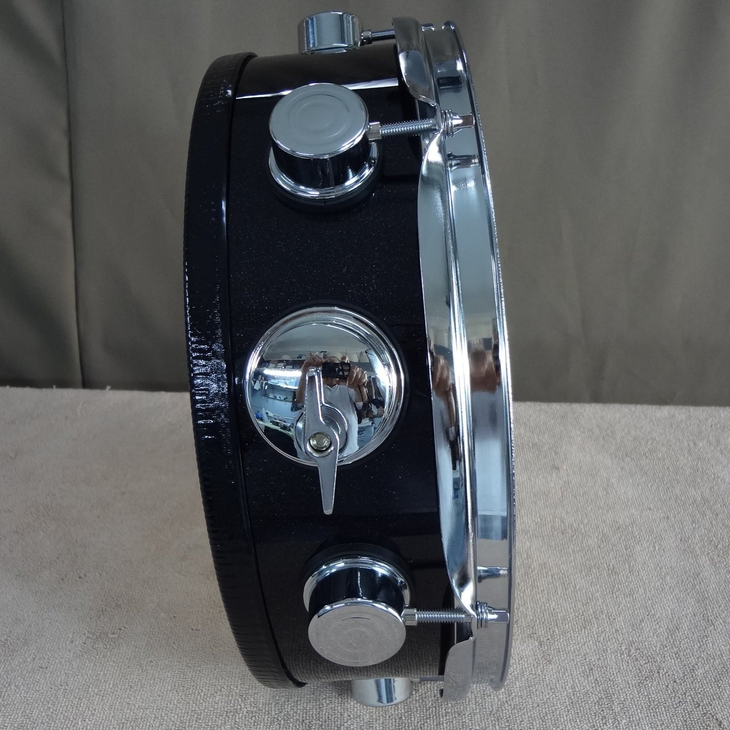 New 13 Inch Custom Electronic Snare Drum - Black with Slight Sparkle