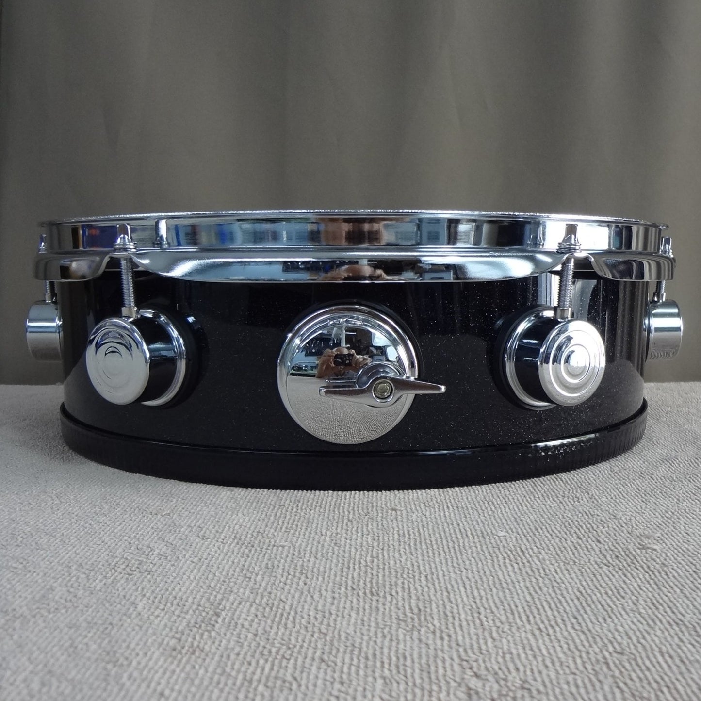 New 13 Inch Custom Electronic Snare Drum - Black with Slight Sparkle