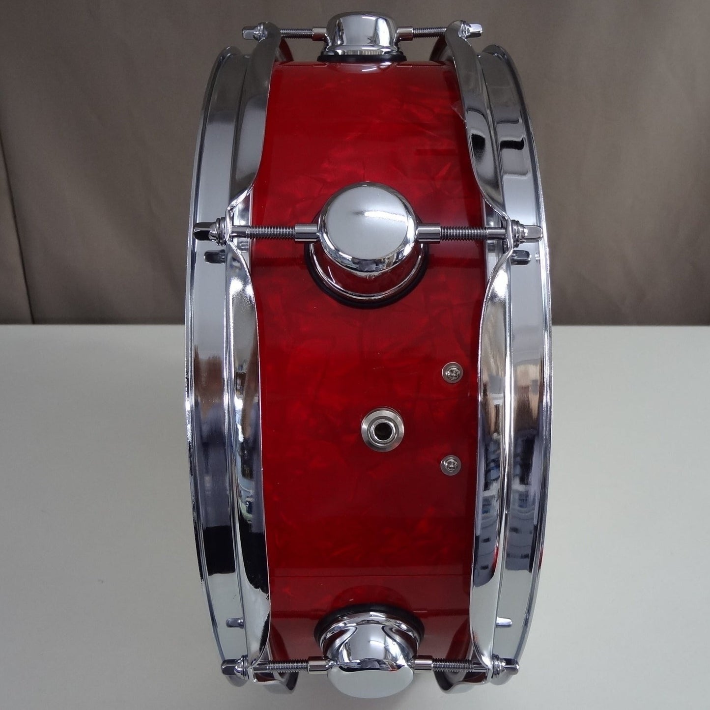 New 13 Inch Custom Electronic Snare Drum - Red Pearl