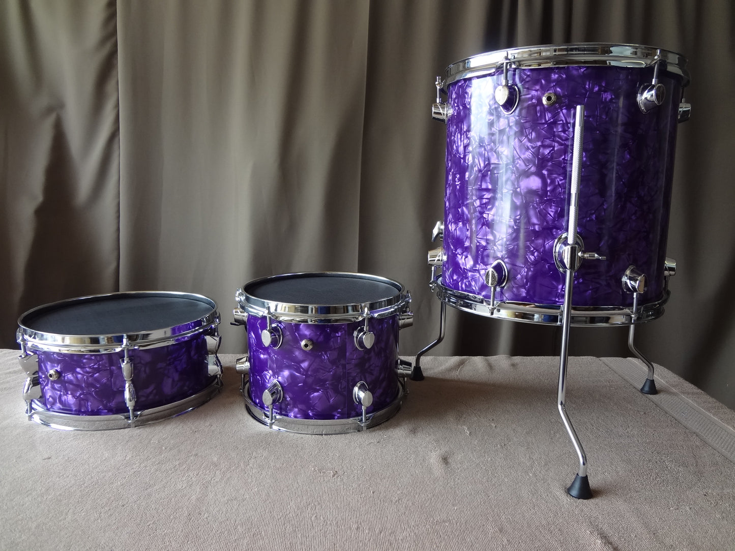 NEW 4 PIECE CUSTOM ELECTRONIC DRUM SHELL PACK - PURPLE PEARL