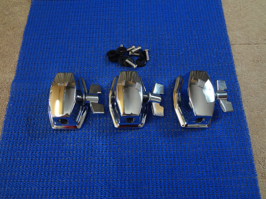SET CHROME TOM MOUNTS (3)