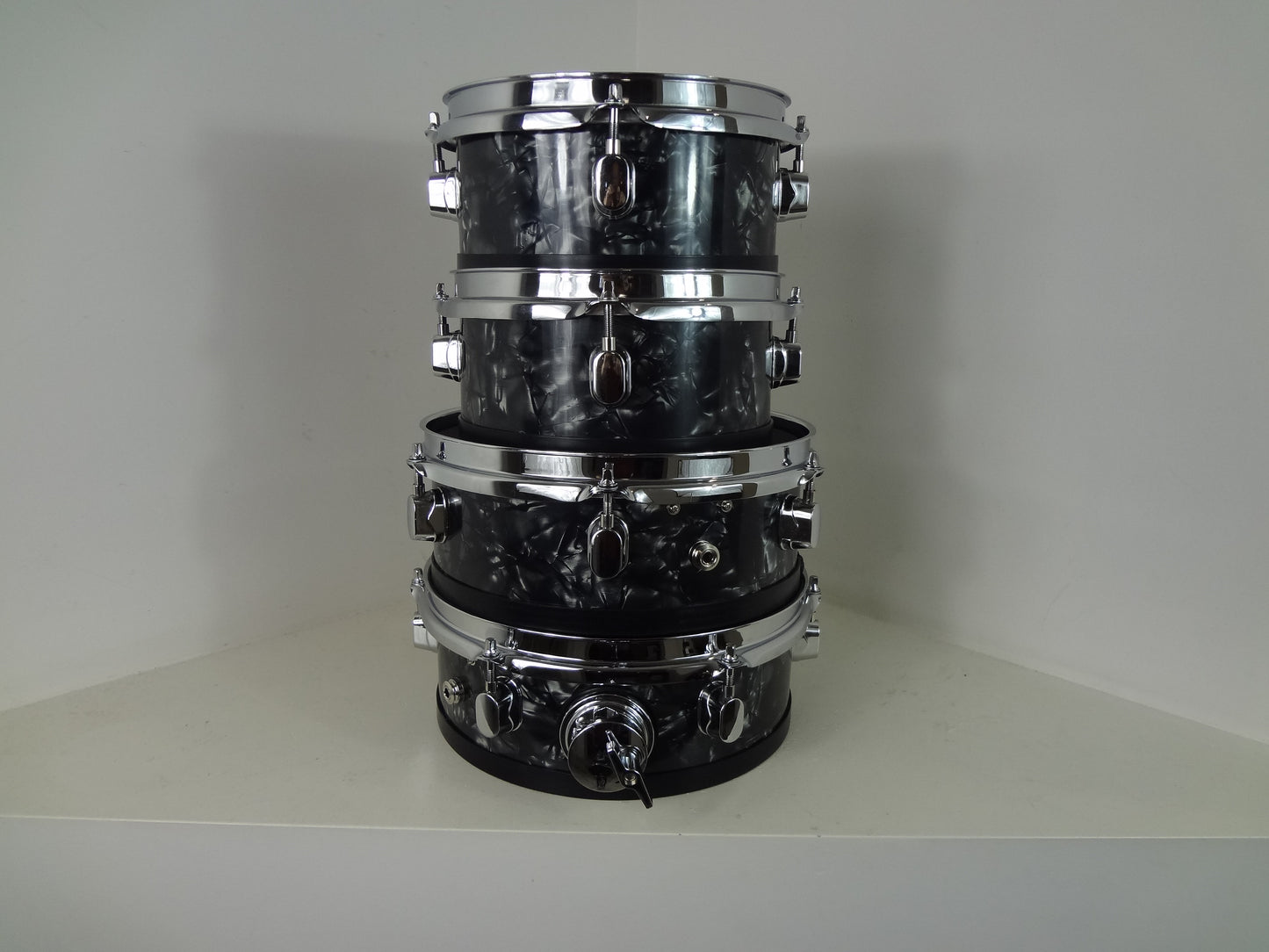 NEW 5 PIECE CUSTOM ELECTRONIC DRUM SHELL PACK - BLACK PEARL
