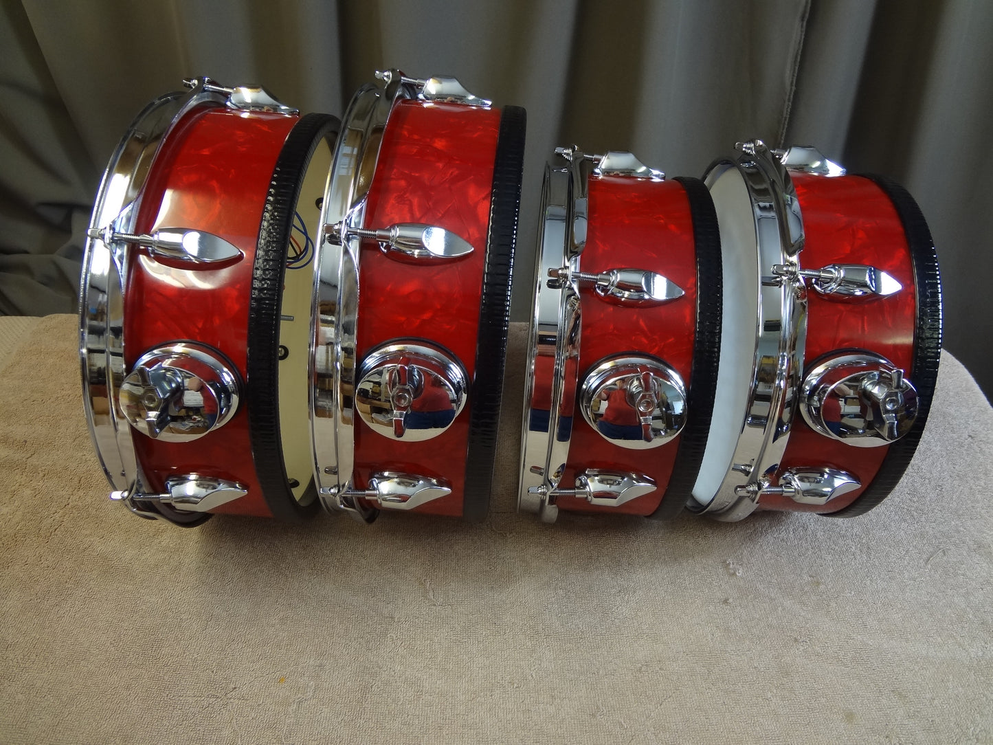 NEW 4 PIECE ELECTRONIC DRUM SHELL PACK - RED PEARL