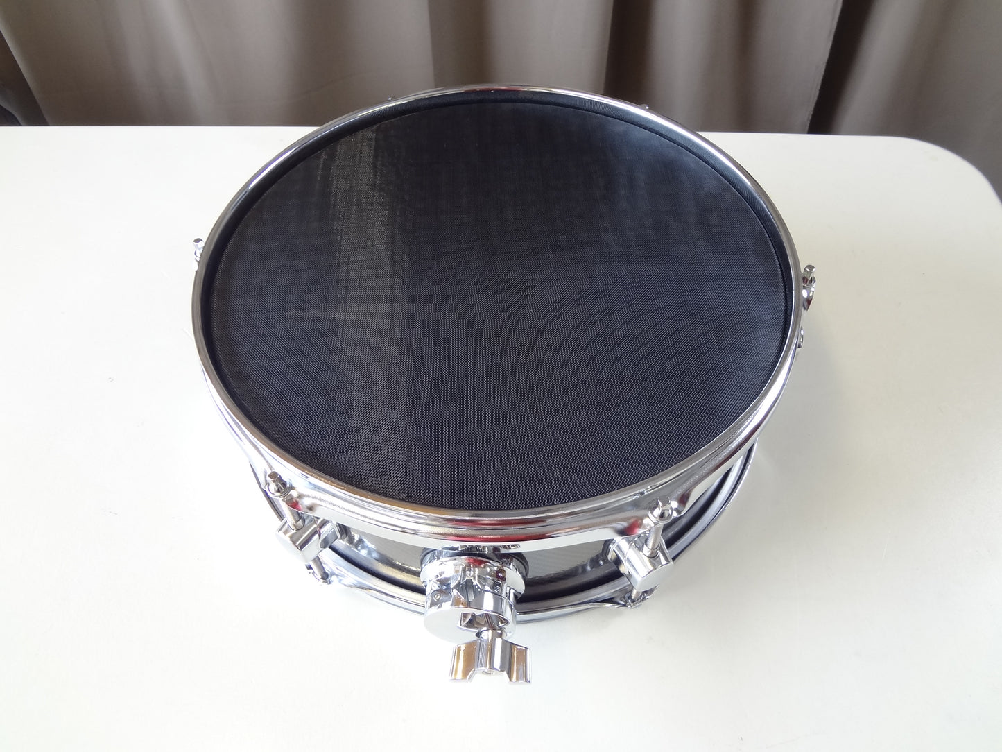 Refurbished 13 Inch Custom Built Electronic Snare Drum - Black Pattern