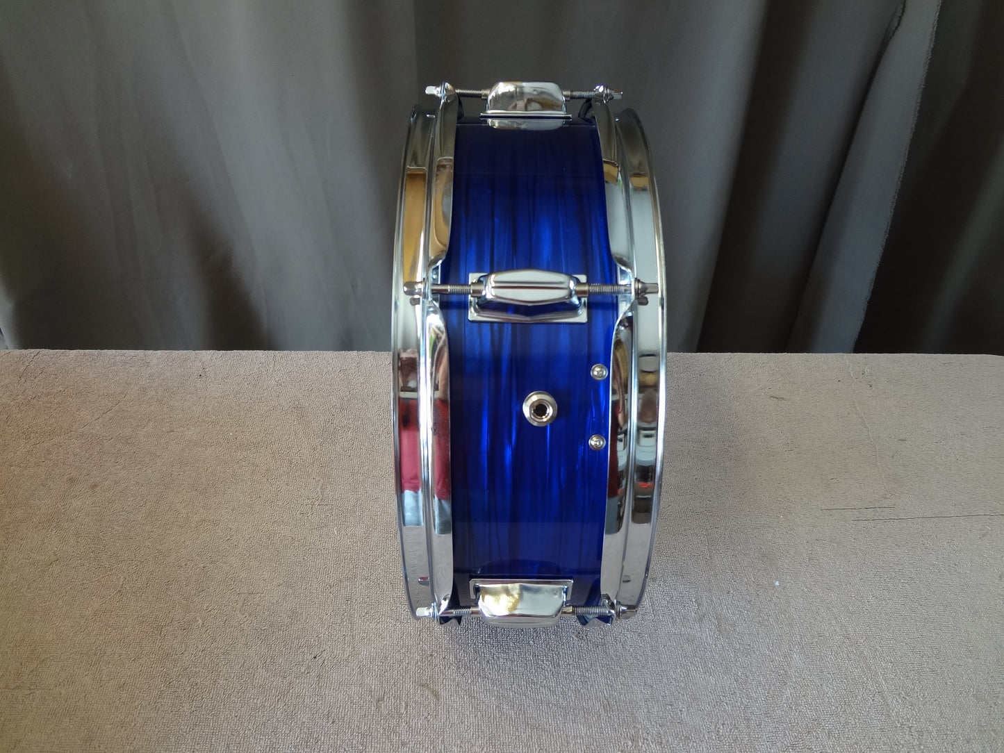 New 13 Inch Custom Electronic Snare Drum - Blue Oyster