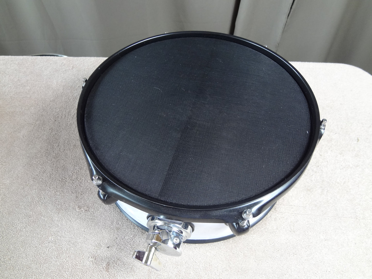Refurbished 12 Inch Custom Built Electronic Snare Drum- White Pearl