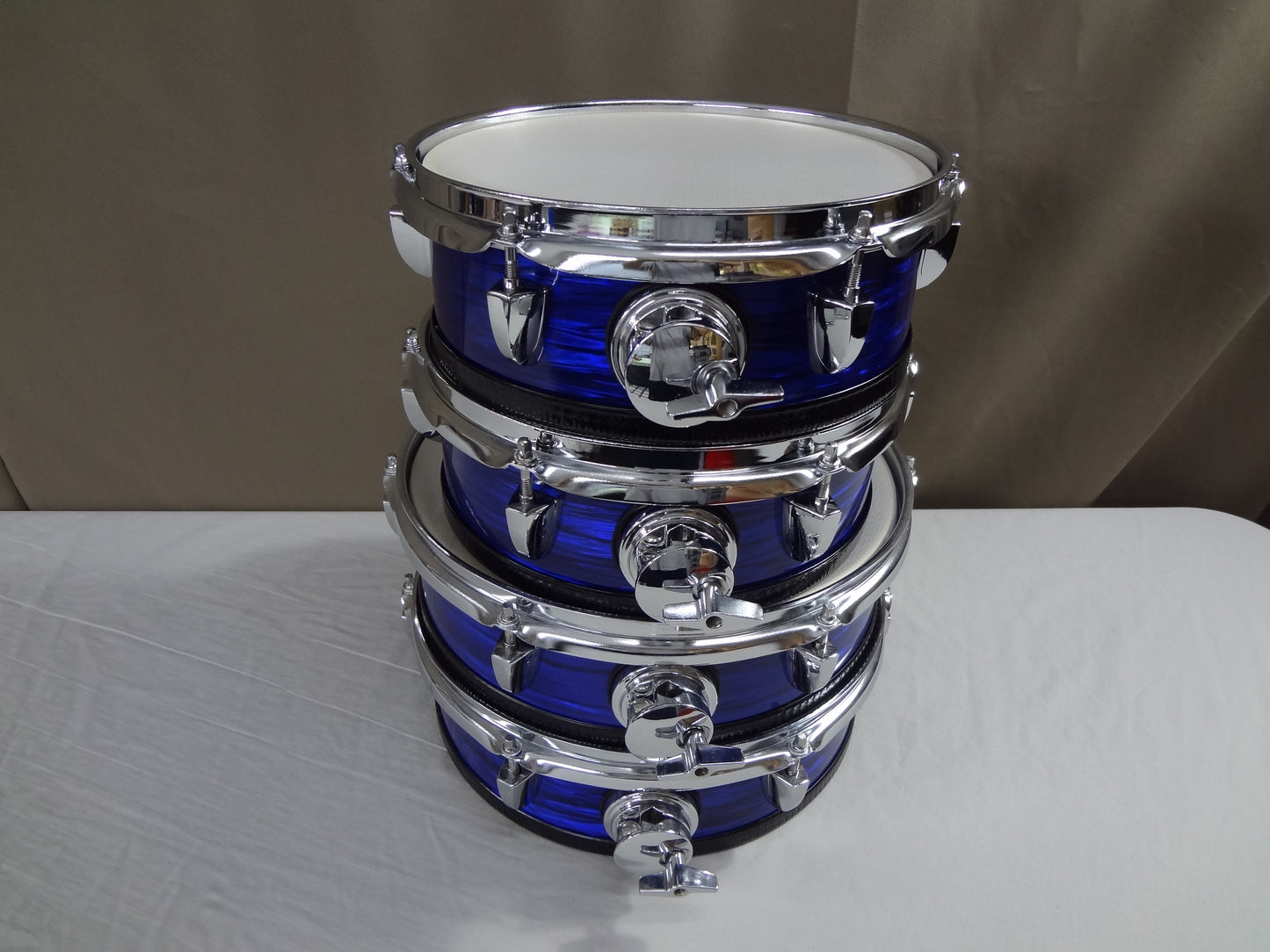 NEW 4 PIECE CUSTOM ELECTRONIC DRUM SHELL PACK - BLUE OYSTER