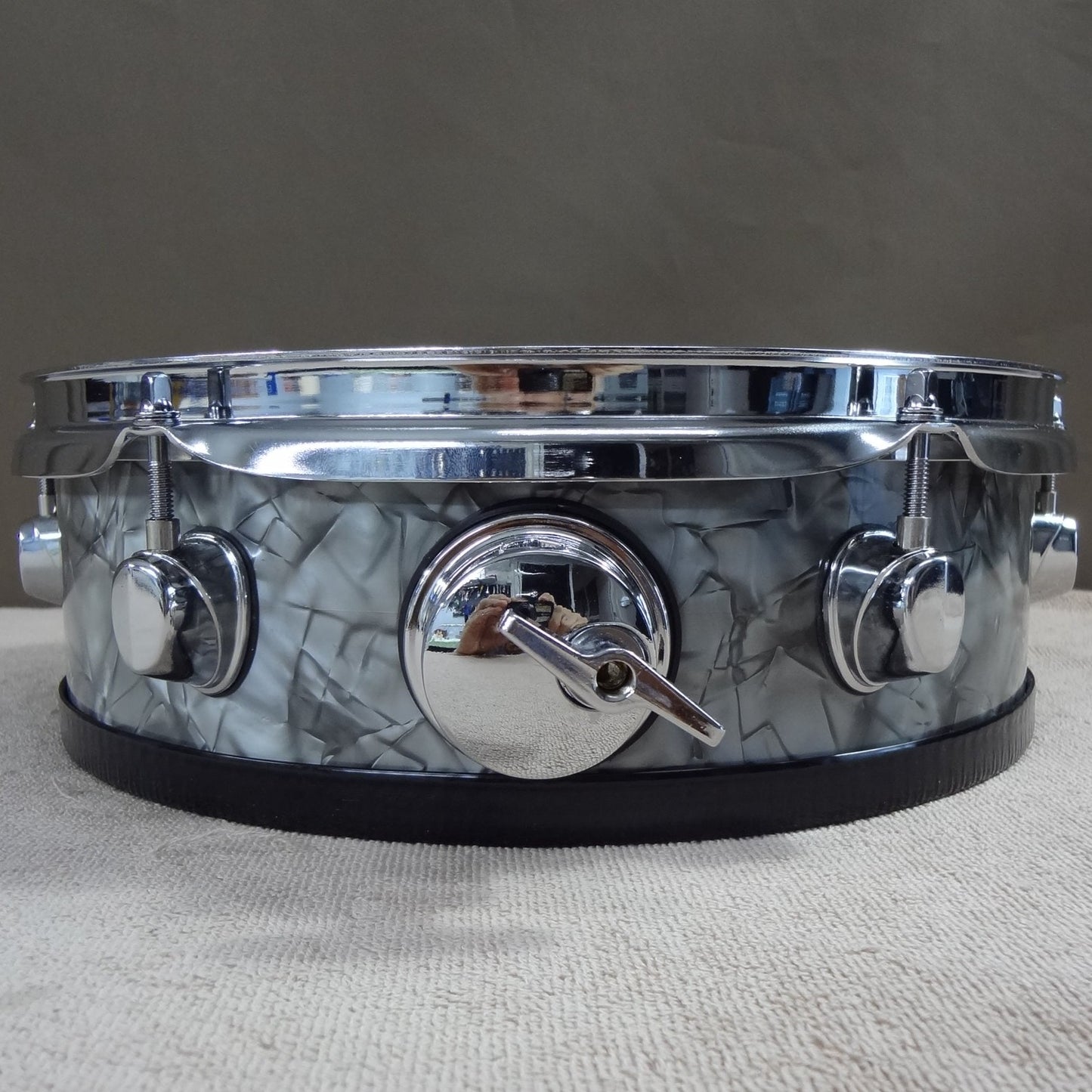 New 12 Inch Custom Electronic Snare Drum - Grey Pearl - Mapex Style
