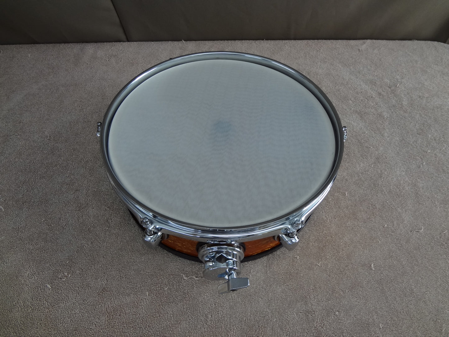 New 12 Inch Custom Electronic Snare Drum - Orange Pearl