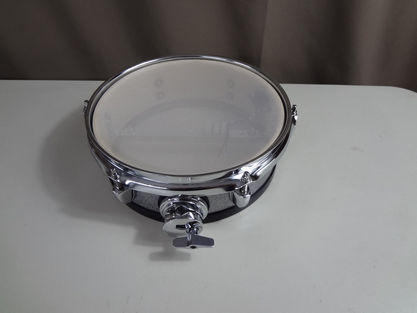 Refurbished 10 Inch Custom Electronic Snare Drum - Silver Glitter