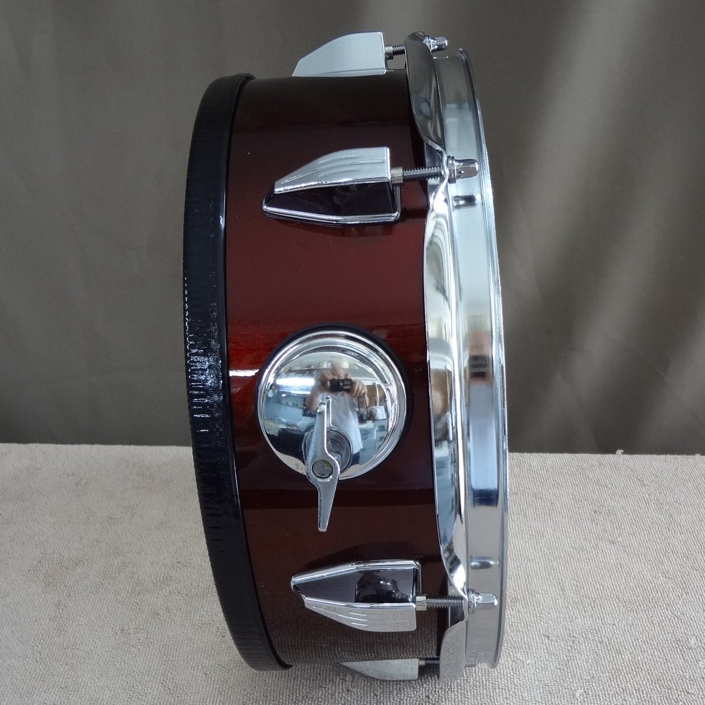 Refurbished 12 Inch Custom Built Electronic Snare Drum - Wine Red Metallic