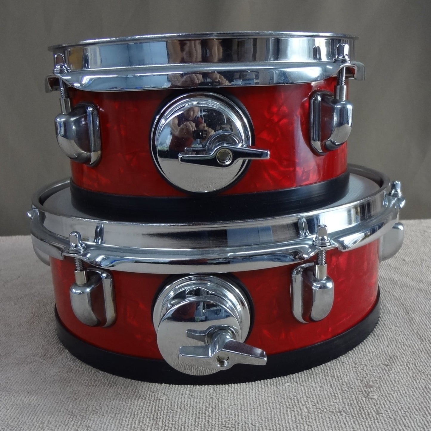 4 PIECE CUSTOM ELECTRONIC DRUM SHELL PACK - RED PEARL