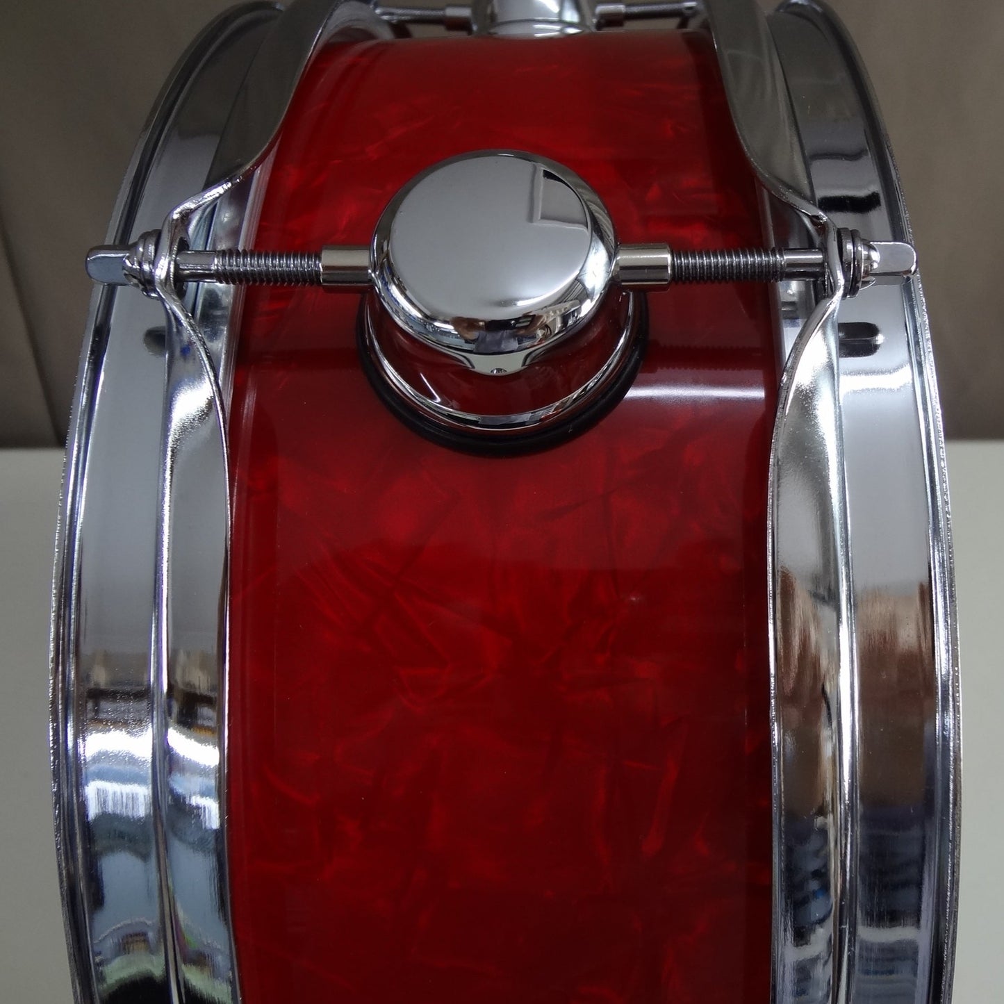 New 13 Inch Custom Electronic Snare Drum - Red Pearl - Large Lugs