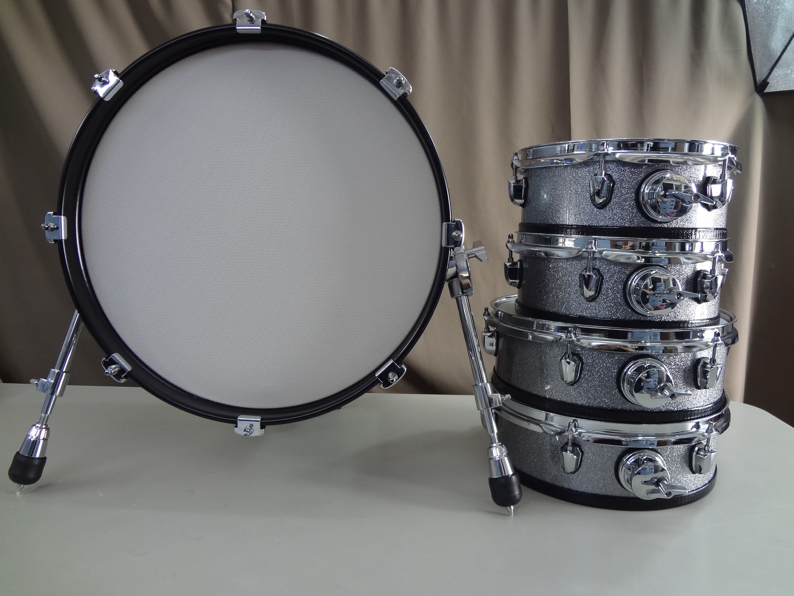 Cymbal Module 5 Piece Custom Built Electronic Drum Kit with Cymbals, Rack and Module ...