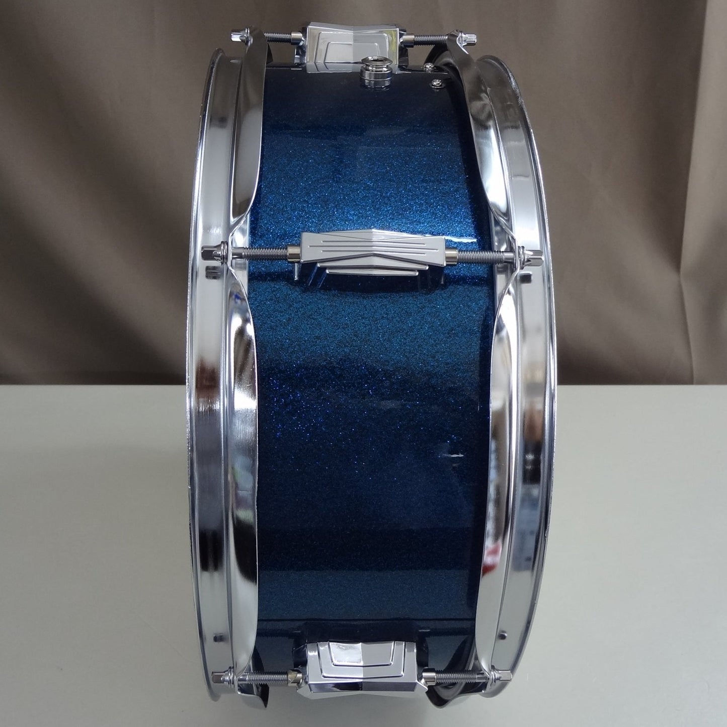New 14 Inch Custom Electronic Snare Drum - Blue Sparkle