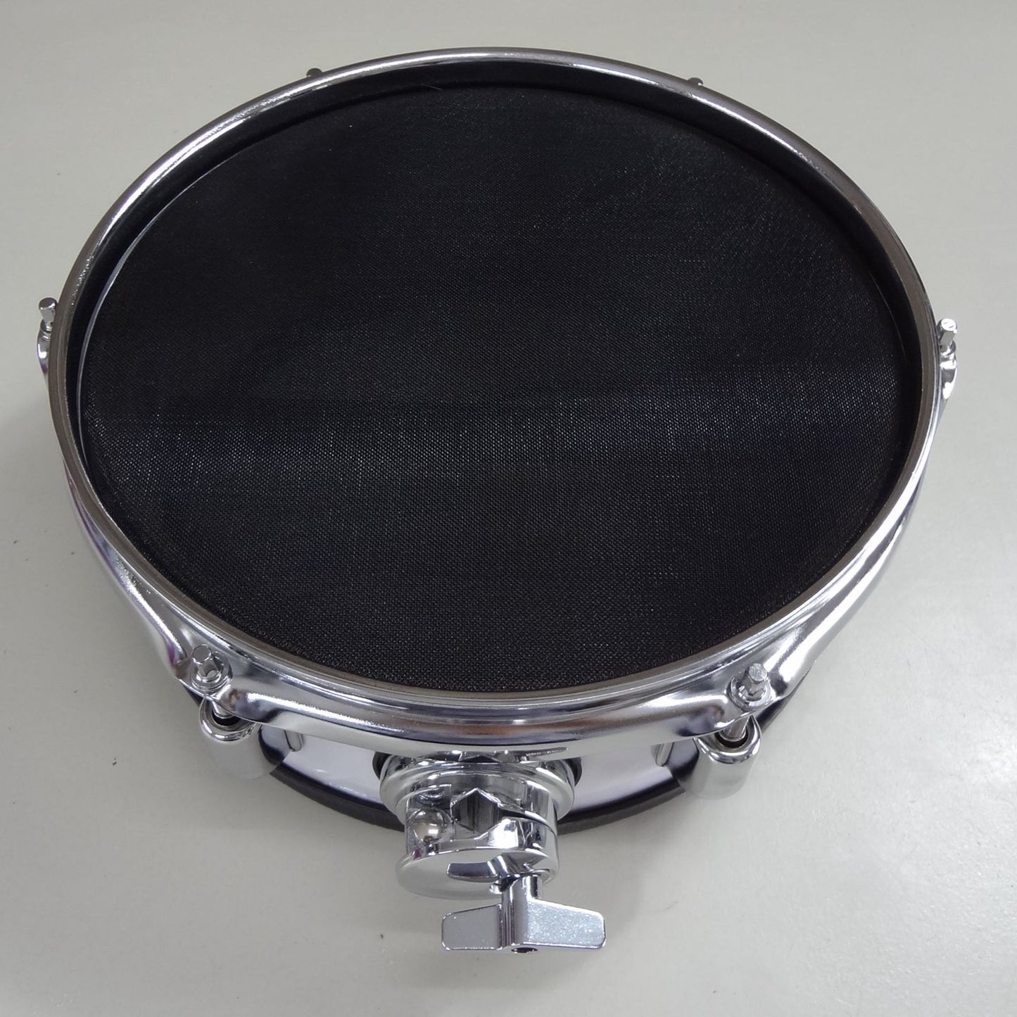 New 10 Inch Custom Electronic Snare Drum - White Pearl - Tin Chrome Lugs.