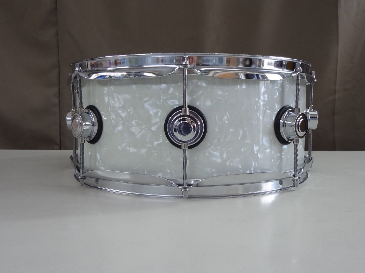 New 14 Inch Custom Electronic Snare Drum - Cream Pearl