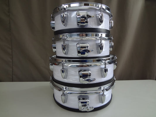 NEW 4 PIECE CUSTOM ELECTRONIC DRUM SHELL PACK - White Oyster