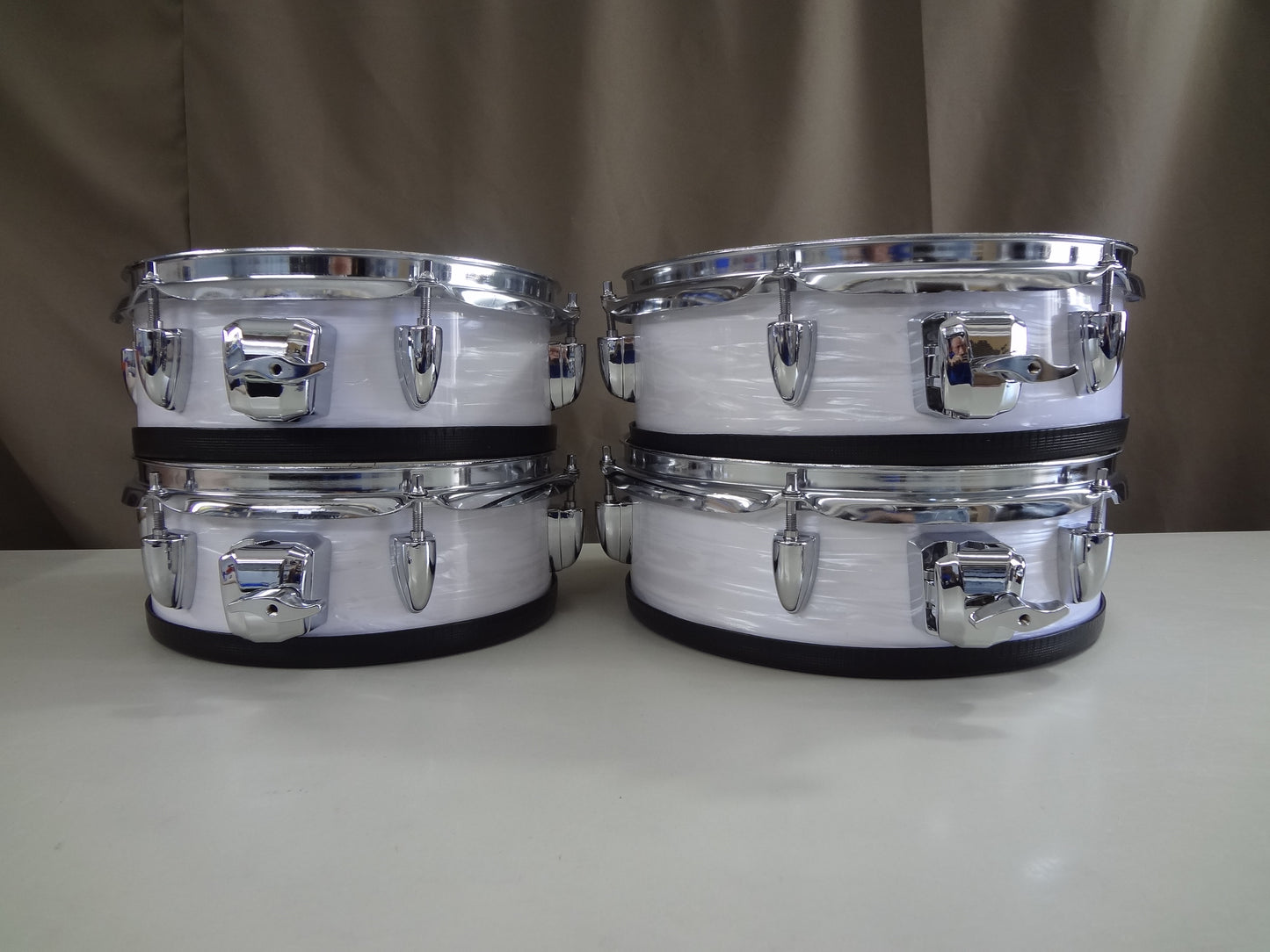 NEW 4 PIECE CUSTOM ELECTRONIC DRUM SHELL PACK - White Oyster