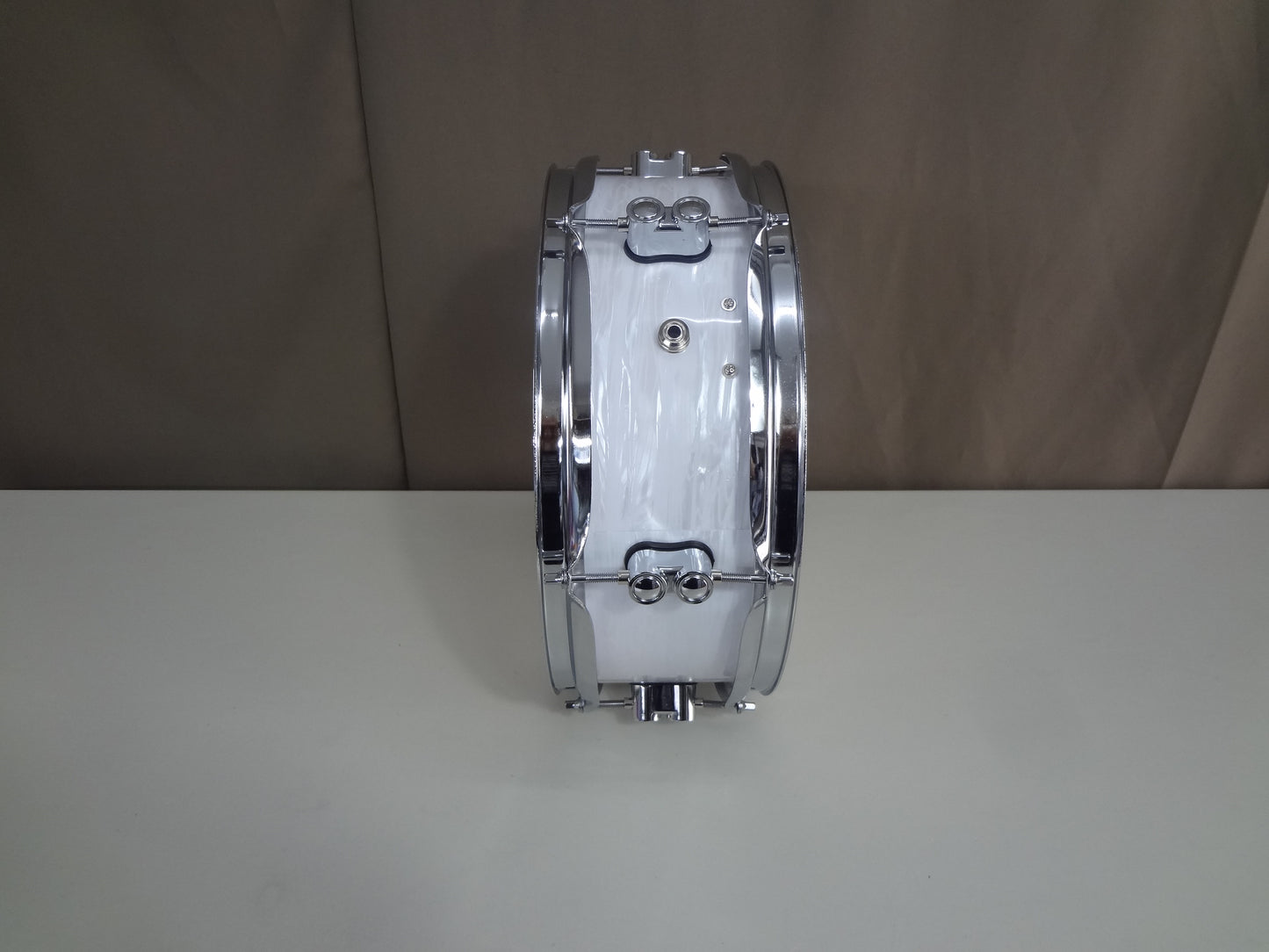 New 13 Inch Custom Electronic Snare Drum - White Oyster