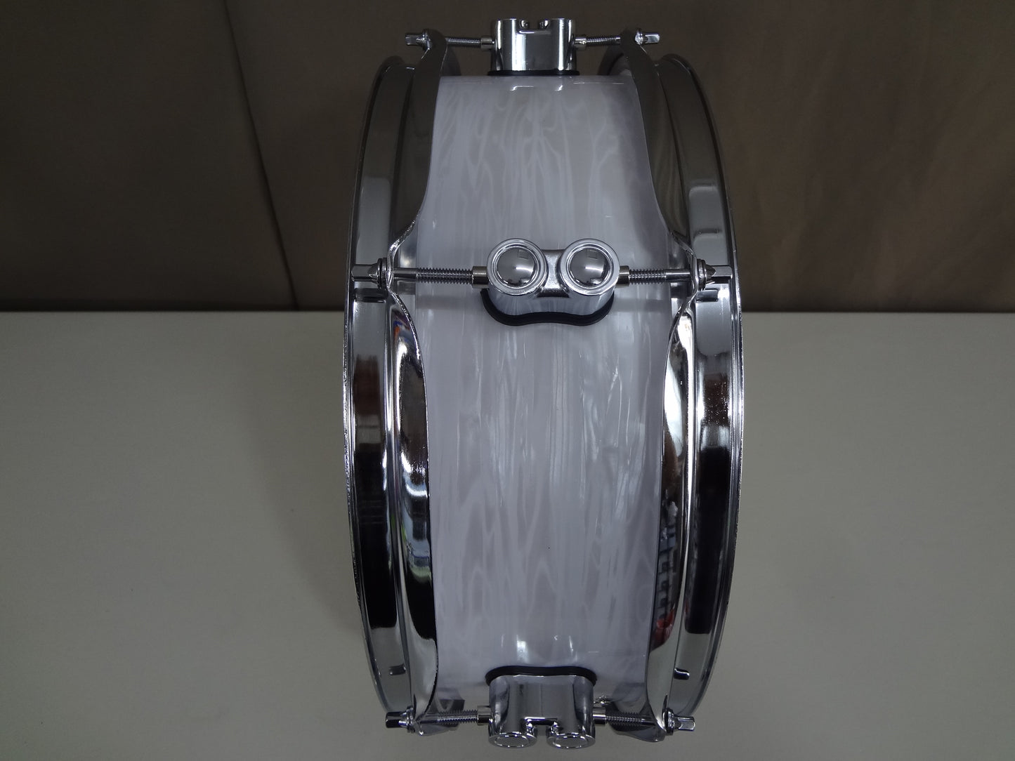 New 13 Inch Custom Electronic Snare Drum - White Oyster
