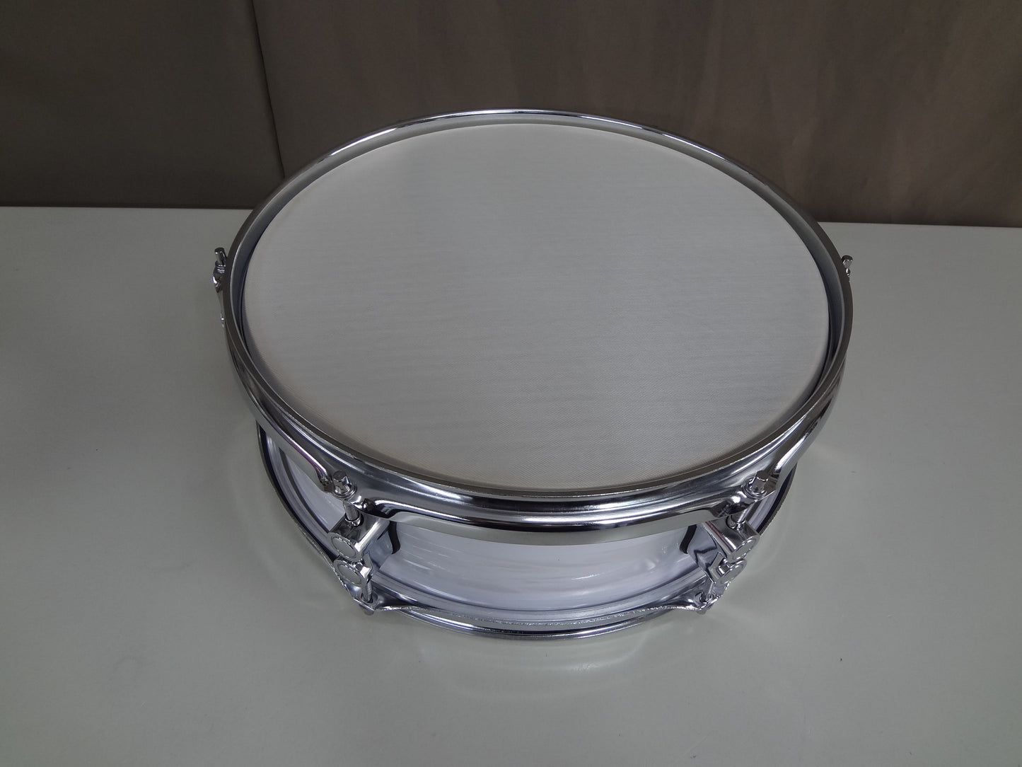 New 13 Inch Custom Electronic Snare Drum - White Oyster