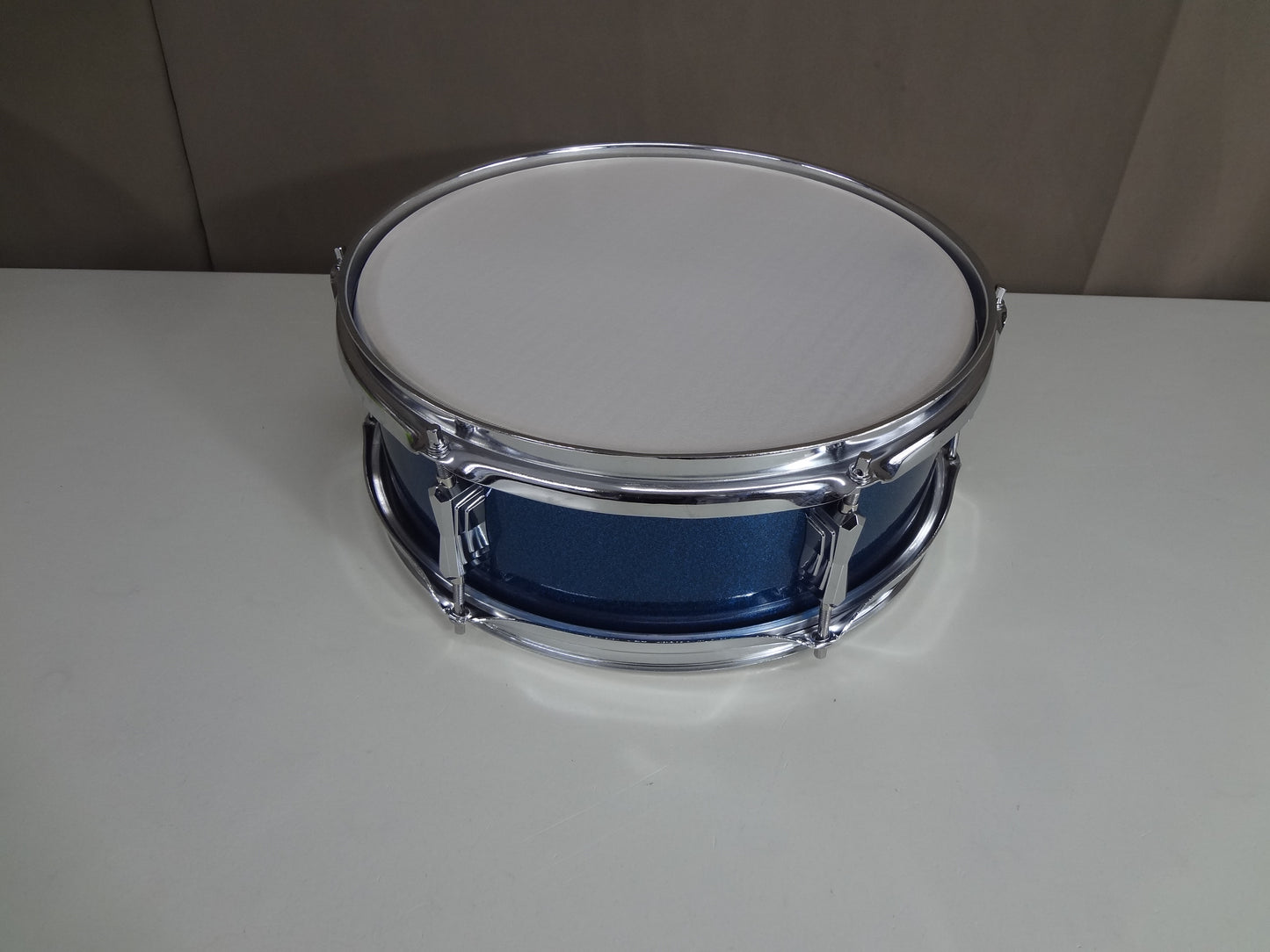 New 13 Inch Custom Electronic Snare Drum - Blue Sparkle