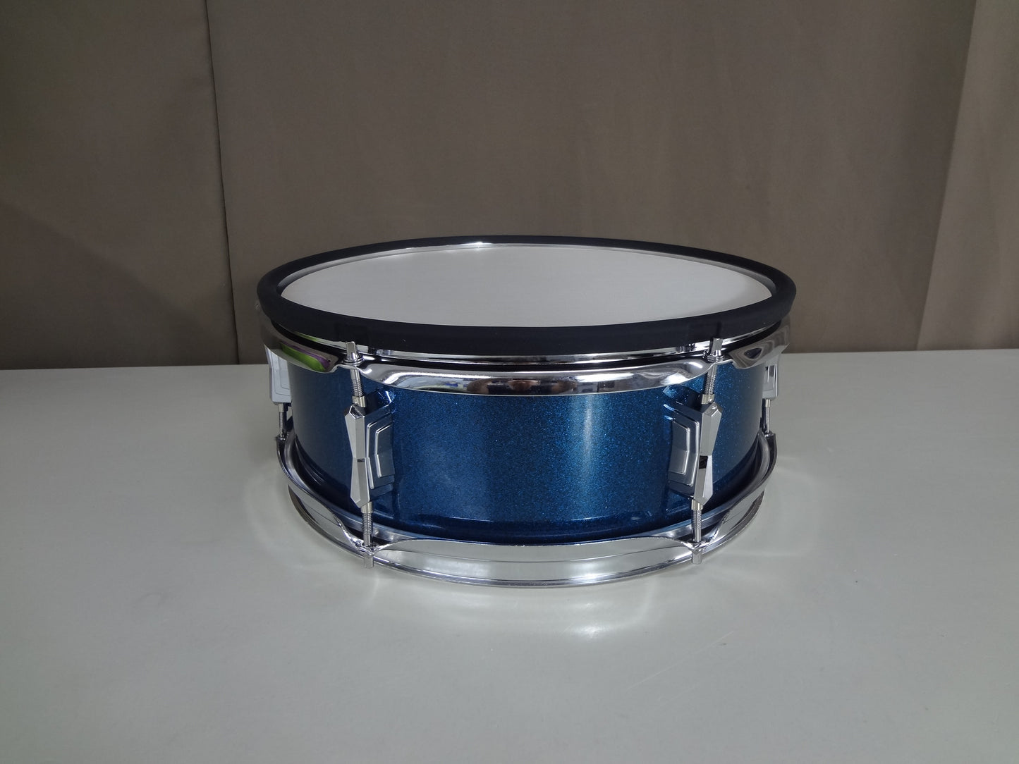 New 13 Inch Custom Electronic Snare Drum - Blue Sparkle