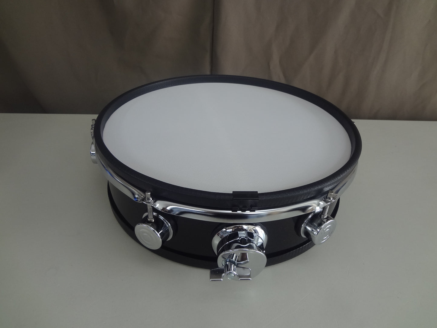 New 14 Inch Custom Electronic Snare Drum - Black- Sparkle wrap.