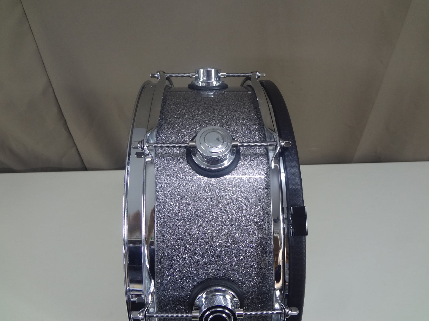 New 14 Inch Custom Electronic Snare Drum - Silver Sparkle