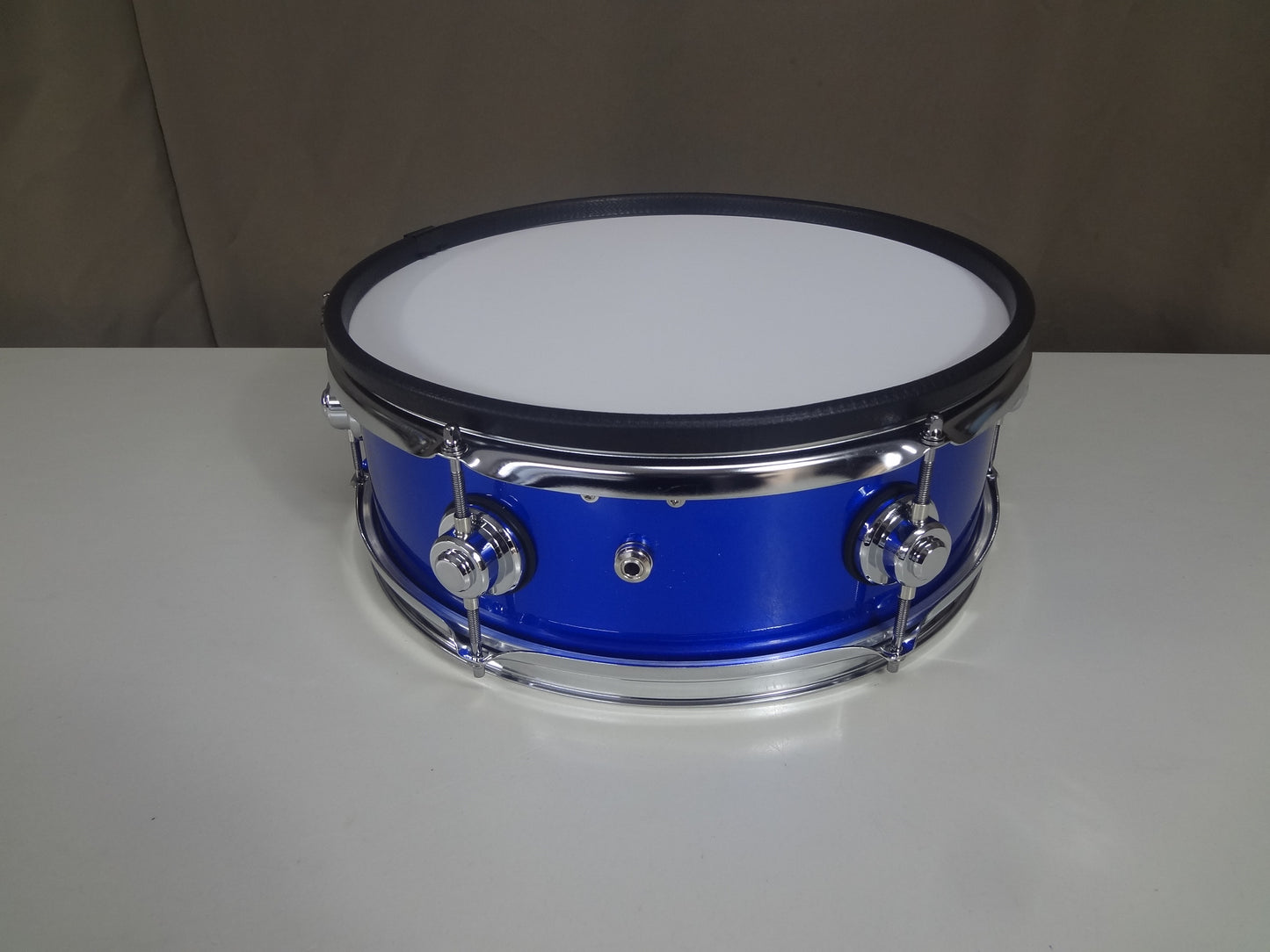 New 14 Inch Custom Electronic Snare Drum - Blue Metallic