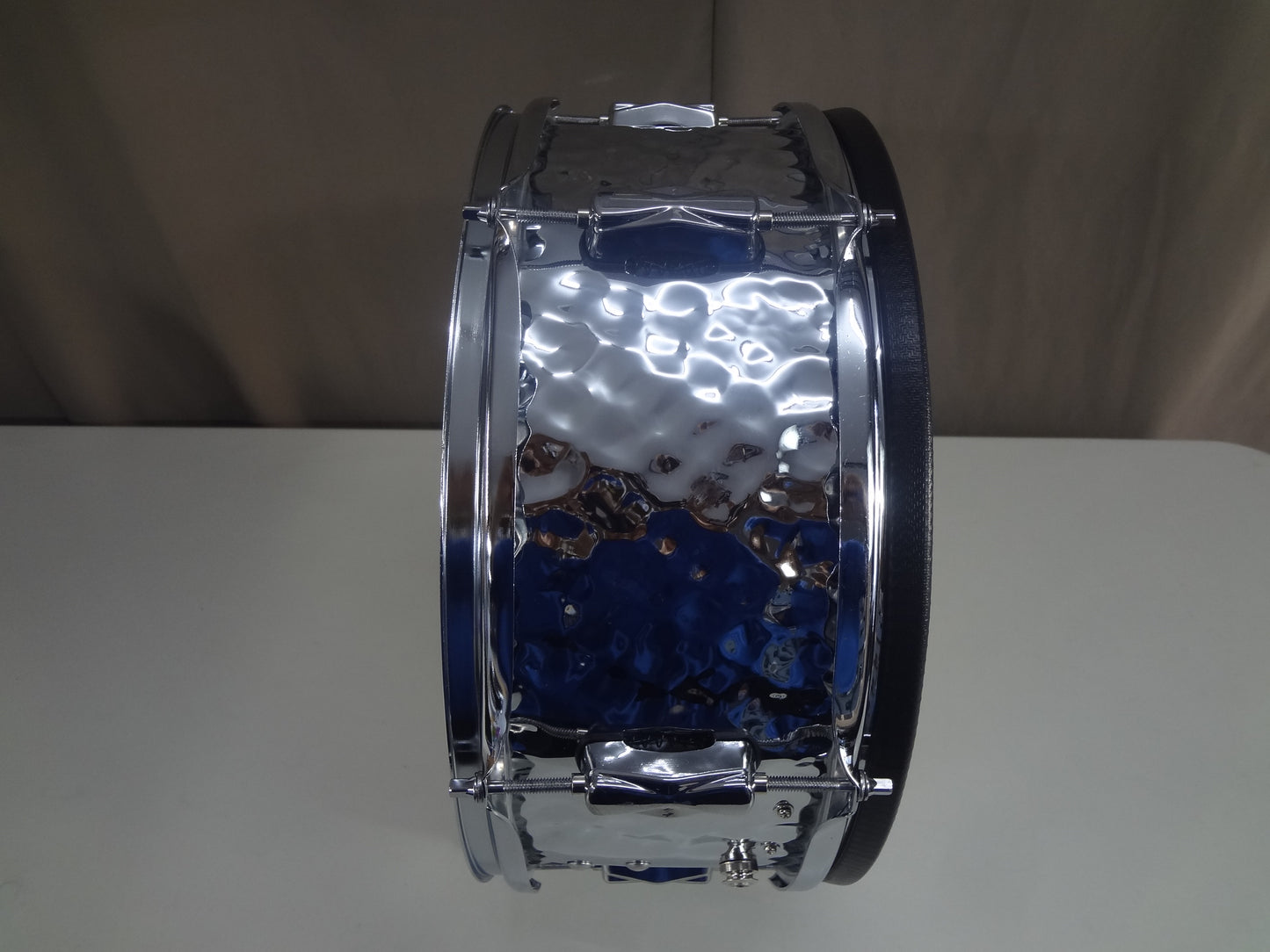 New 14 Inch Custom Electronic Snare Drum - Dimpled Metal Chrome